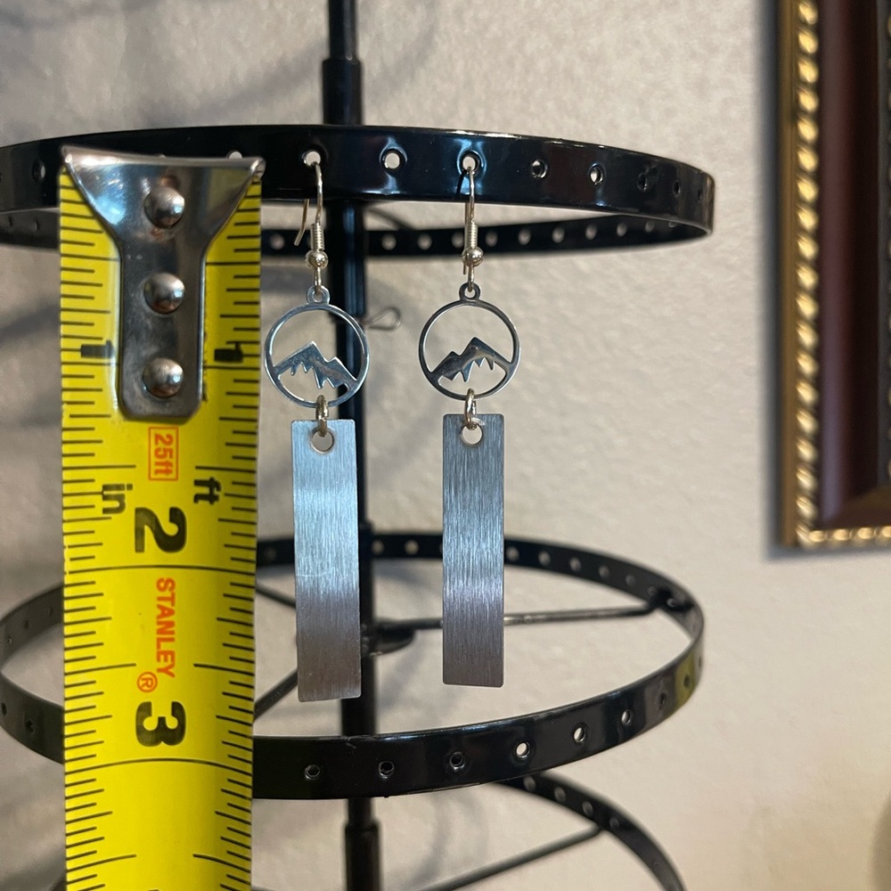 Stainless mountain earrings